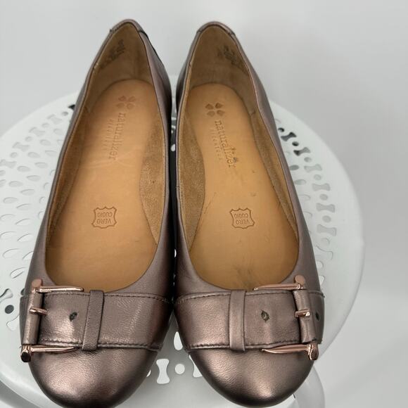 Naturalizer Bayberry ballet flats shoes rose gold leather buckle slip on size 7 - Picture 5 of 9